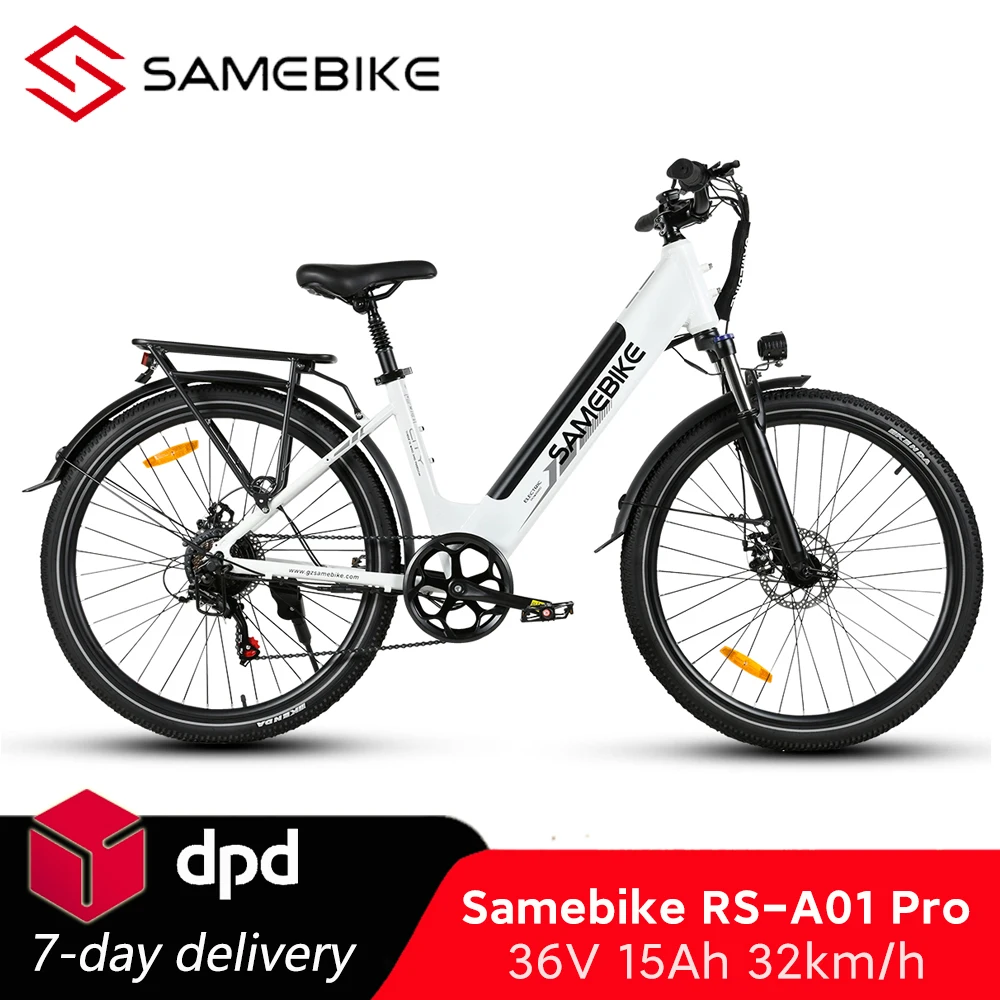 Samebike RS-A01 Pro Electric Bicycle for Adults Mountain Bike 500W 36V 15Ah Lithium Battery City E-bike