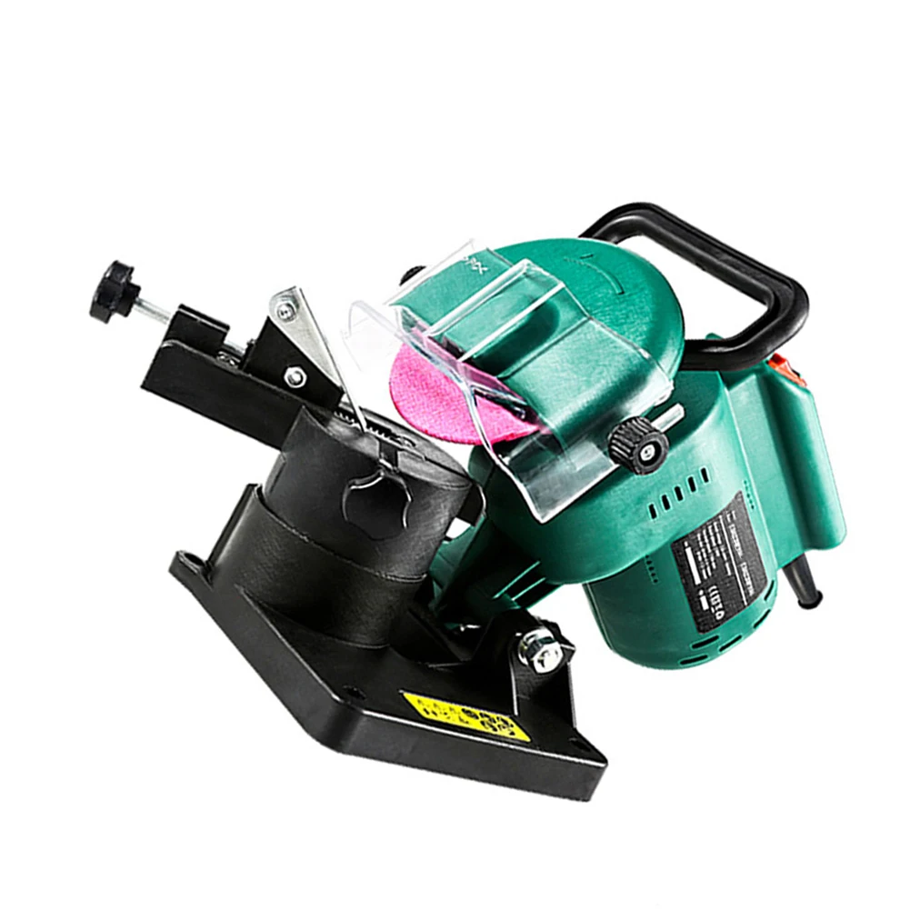 220W Chainsaw Blade Sharpener Portable Chain Saw Sharpening Machine 100mm Angle Adjustable 8500RPM for Grinding Chains