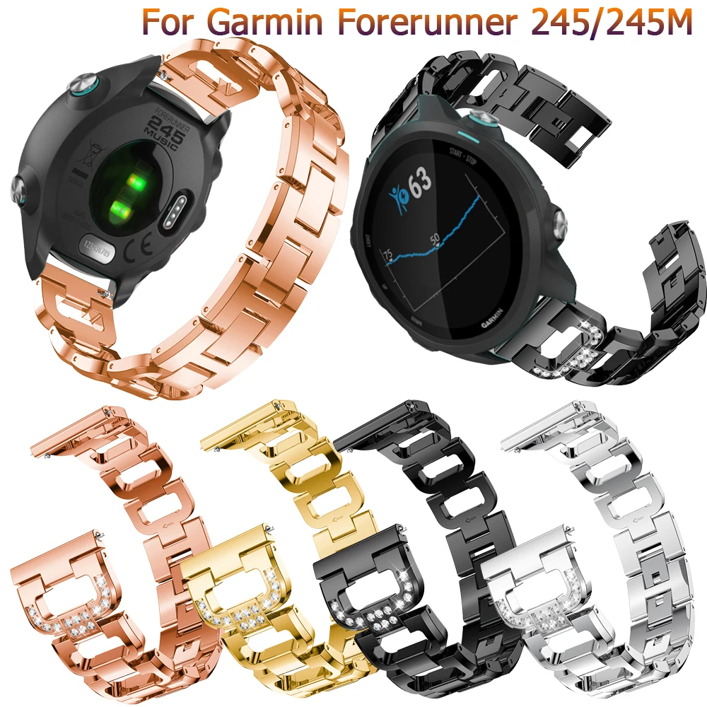 cinturino-con-diamanti-20mm-per-garmin-forerunner-245-braccialetti-di-ricambio-classici-alla-moda-accessorio-per-braccialetto-per-samsung-gear-s2