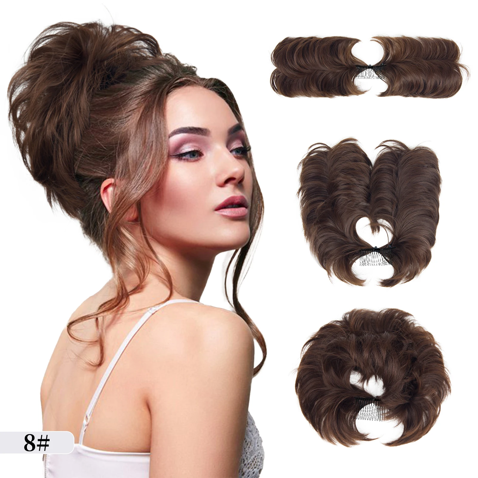 Women's Adjustable Ponytail Scrunchie Hairpiece, Short Extension