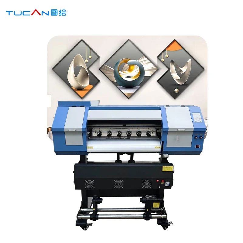 24 inch small eco solvent printer 60cm print width Heat transfer printer DX5/DX7/XP600/5113 Printhead flex printing machine