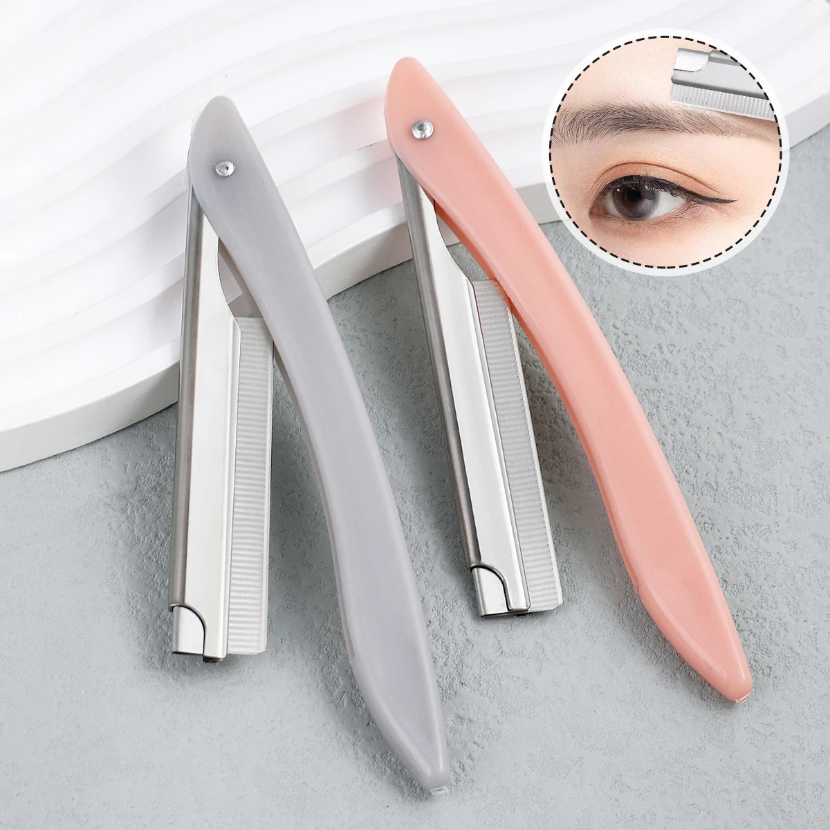 

2-Pack shaving knife eyebrow trimmer, stainless steel hair trimmer facial professional eyebrow shaver, for men and women only.