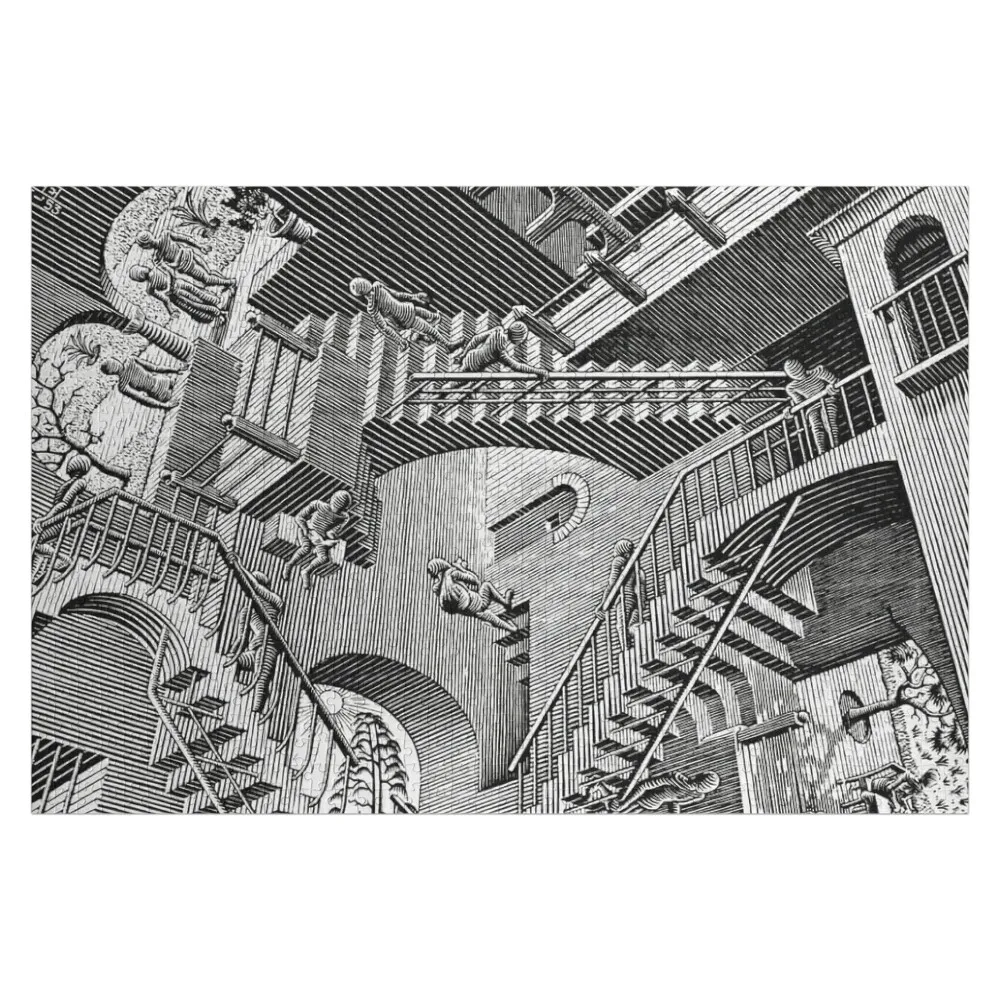 

Relativity Lithograph Print by M.C. Escher - Surrealism Artwork, Optical Illusion Decor - Geometric Gravity Design Jigsaw Puzzle