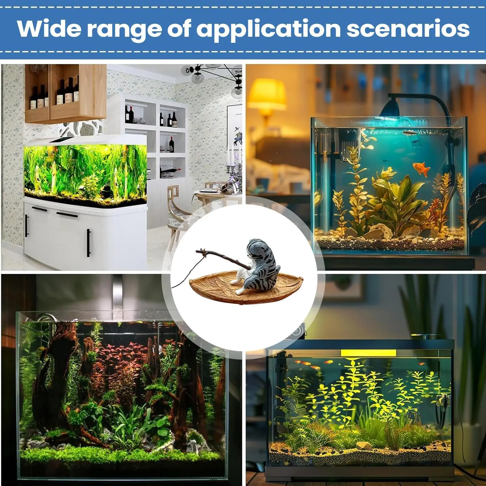 Niedliches Kätzchen-Aquarium-Ornament, Schwimmende Hängende Katzen-Dekoration für Fischbecken, Garten, Teich, Zuhause, Büro, Landschaftsgestaltung, Außenbereich – Detail 10