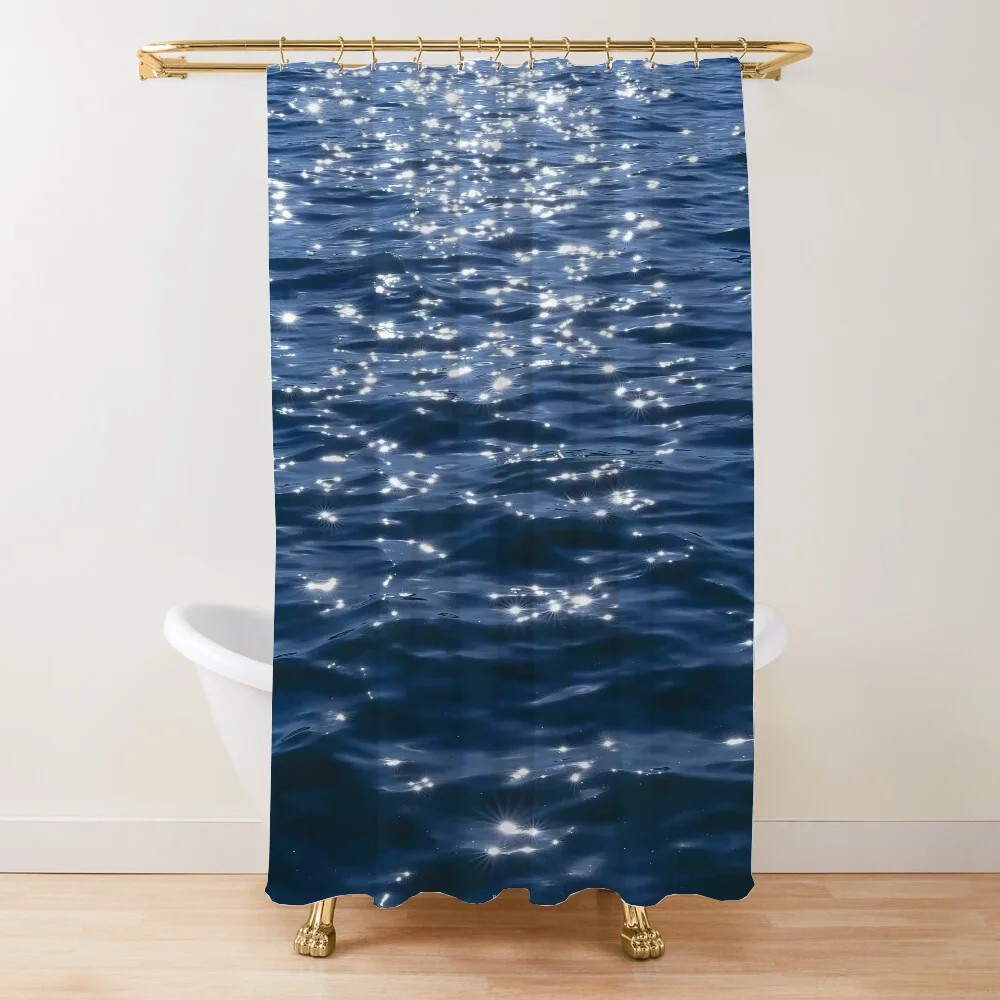 Water Ripple Things for the Bathroom Shower Curtains Folding Partition Bath Curtain Accessories Bedrooms Waterproof Fabric Set