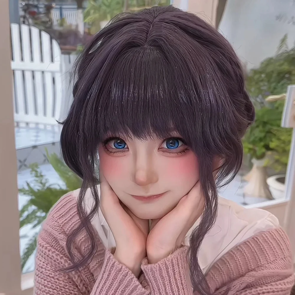 アニメ香りの花が高貴に咲く和路香子コスプレウィッグロリータパープル耐熱合成ウィッグハロウィン