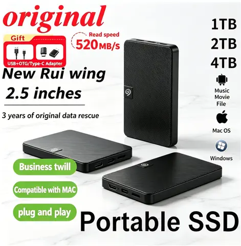 For Seagate Expansion Series 2.5 Inch External HDD USB3.0 High Speed High Capacity Portable Hard Drive for Laptop PC Mac Desktop