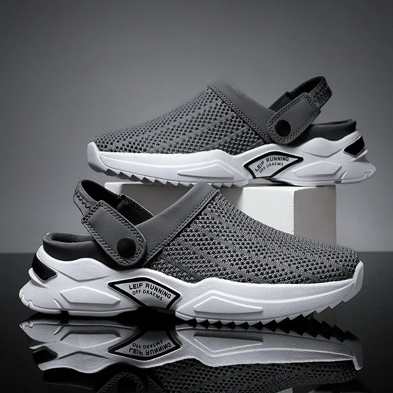 

Мужские сандалии 2026 года. Сандалии на платформе. Дизайнерские сетчатые сабо. Пляжные тапочки с дышащей подкладкой. 2025 легкие мужские кроссовки без шнуровки.