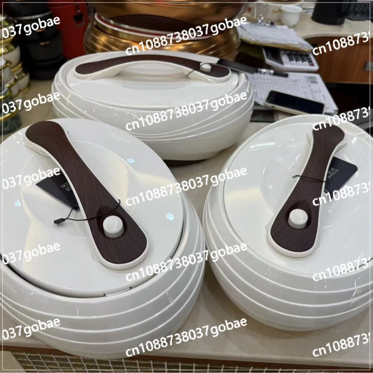 Insulation lunch box four-piece set Insulation stainless steel lunch box Stainless steel insulation bucket