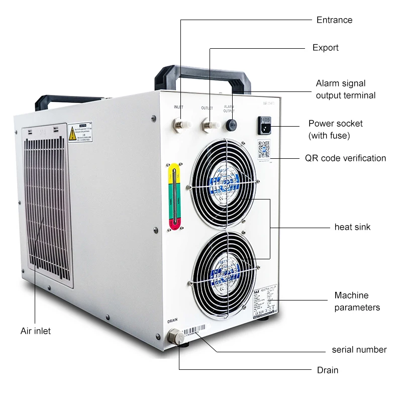 Industrial Chiller S&A CW3000 CW5000 CW5200 110V 220V Laser Cutting Machine CO2 Laser Tube Cooling CNC Spindle