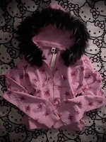 Pink Skulls Streetwear Hoodies Women Clothes Vintage 90s Punk Zip Up Hoody Femme Gothic Long Sleeve Y2k Hoodie Aesthetic Top Emo