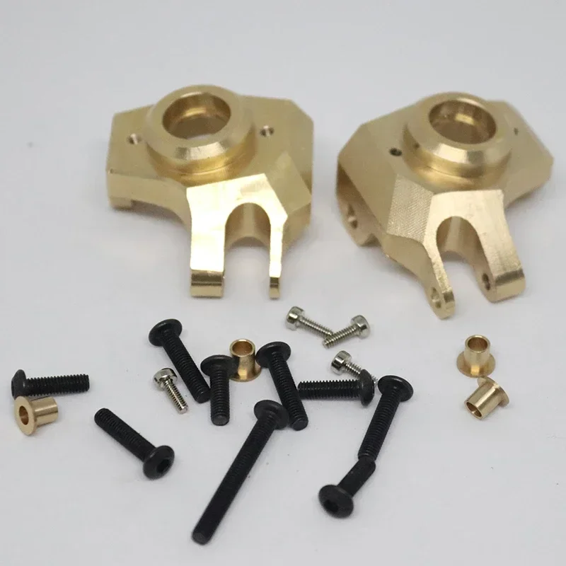 2PCS Brass Front AR44 Steering Knuckles for 1/10 RC Crawler Axial SCX10 II 90046 Upgrade Parts