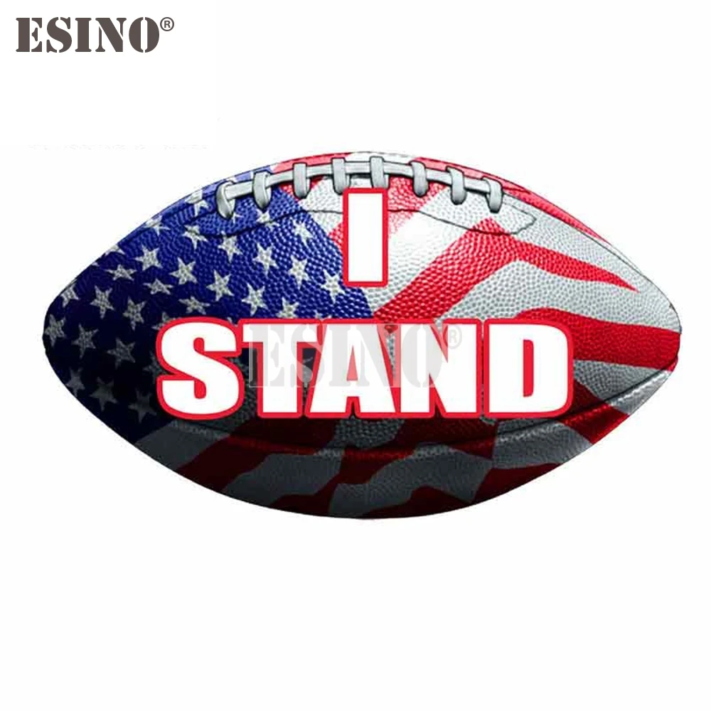 Car Styling Decorative Decal I Stand USA America National Flag Cartoon PVC Adhesive Waterproof Car Body Sticker Pattern Vinyl