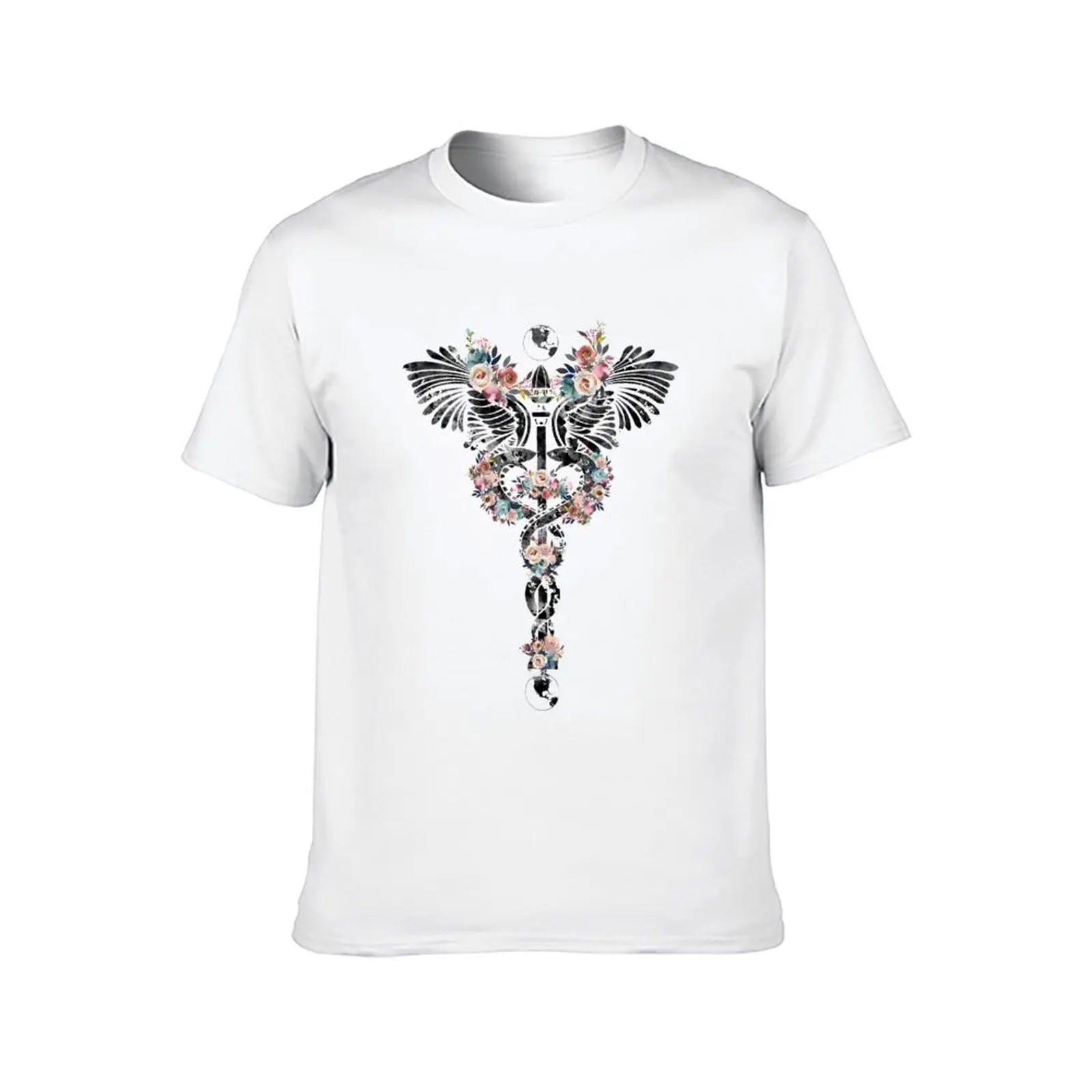 تي شيرت Caduceus تي شيرت أنيمي للرجال تي شيرت مصمم تي شيرت