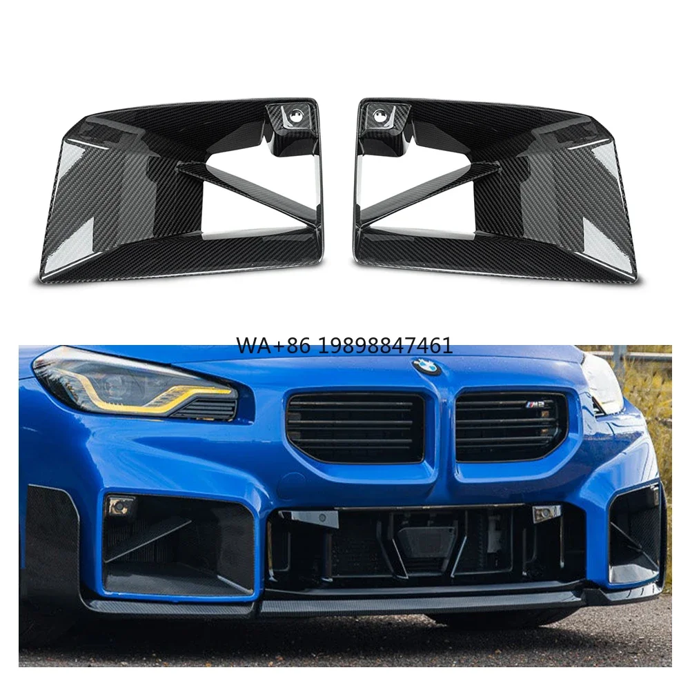 

OEM Real Dry Carbon Fiber Front Bumper Air Duct Vent Trim Replacement for BMW M2 G87 Front Bumper Air Duct
