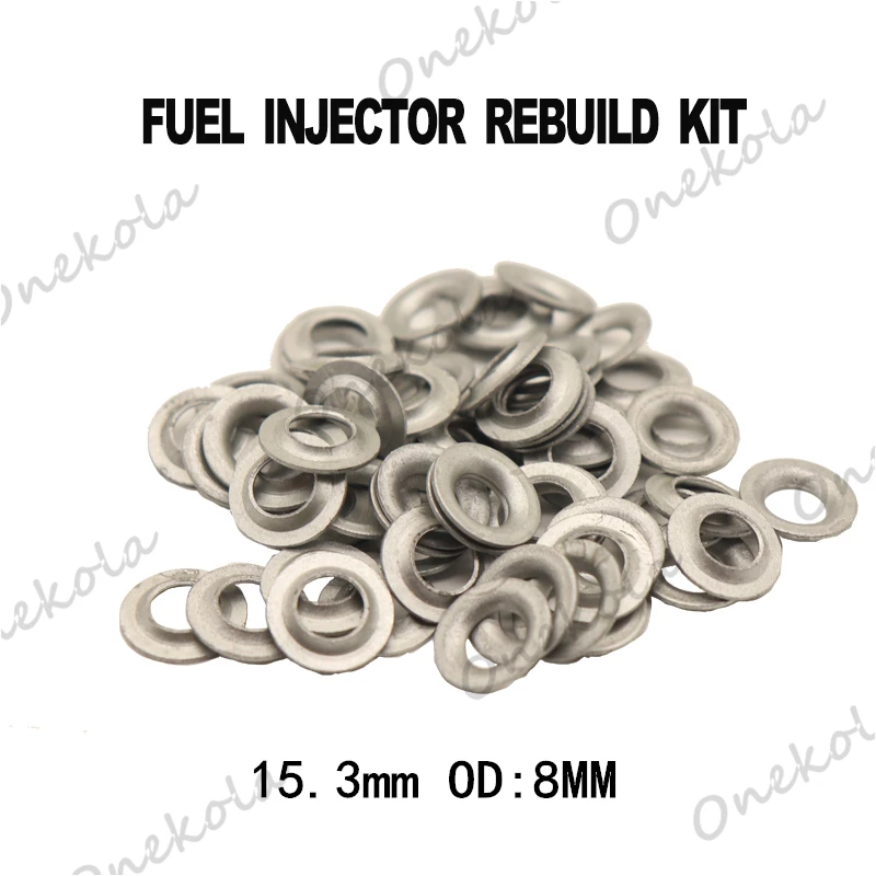 

500pieces 15.3mm OD:8mm Fuel Injector Metal seal Repair Kit Gasket Under Injector For EA888 VW Audi Bosch injector 06 H 906 036