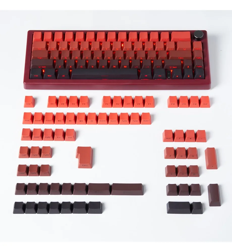 Keycap Personalized keycap 136 keys Polar Day PBT two-color injection molding Original side transparent blue/green/pink
