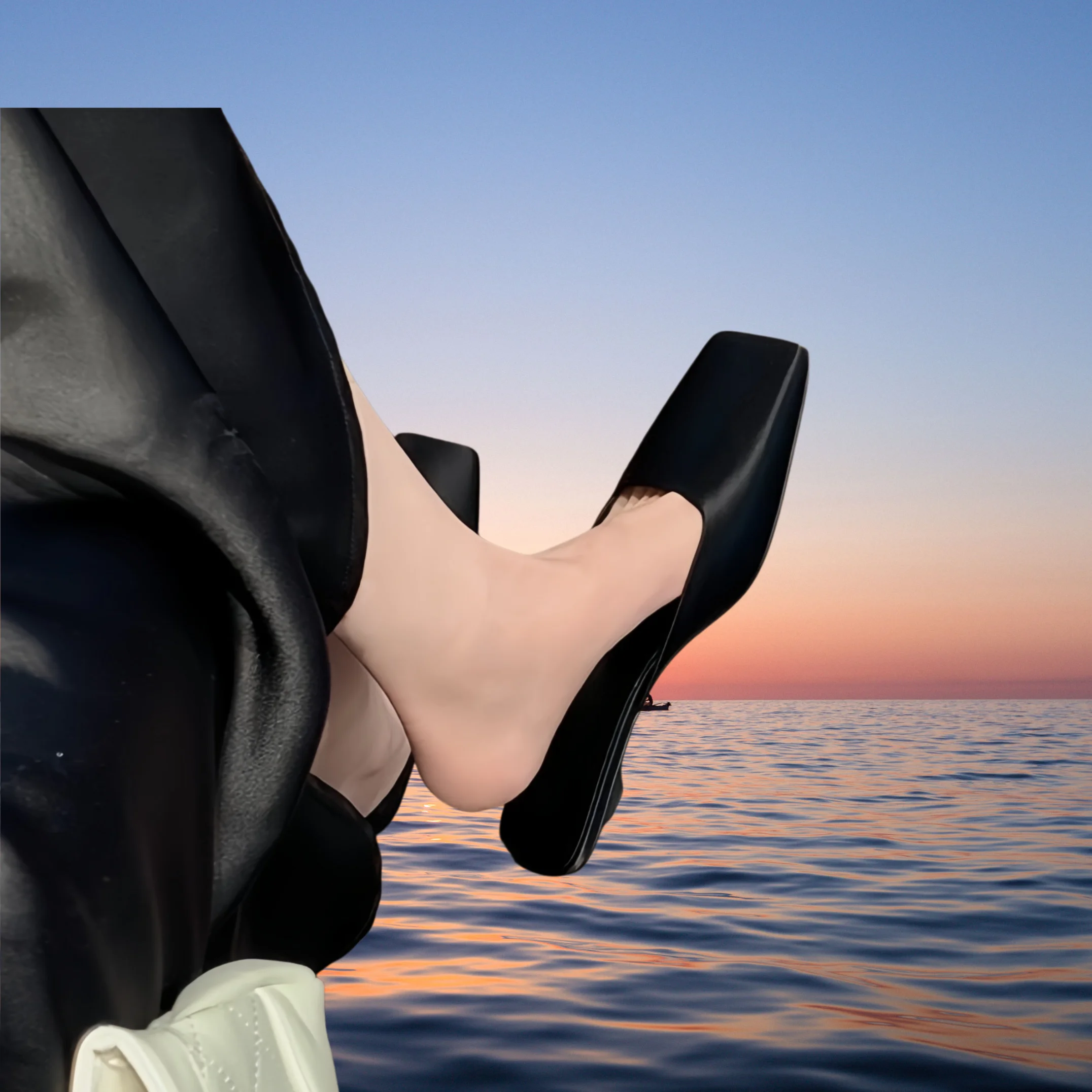 French Slippers Alien Slippers Silk Surface Shallow Mouth Slippers  Mueller Sandals Texture Heel Shoes Design Slippers