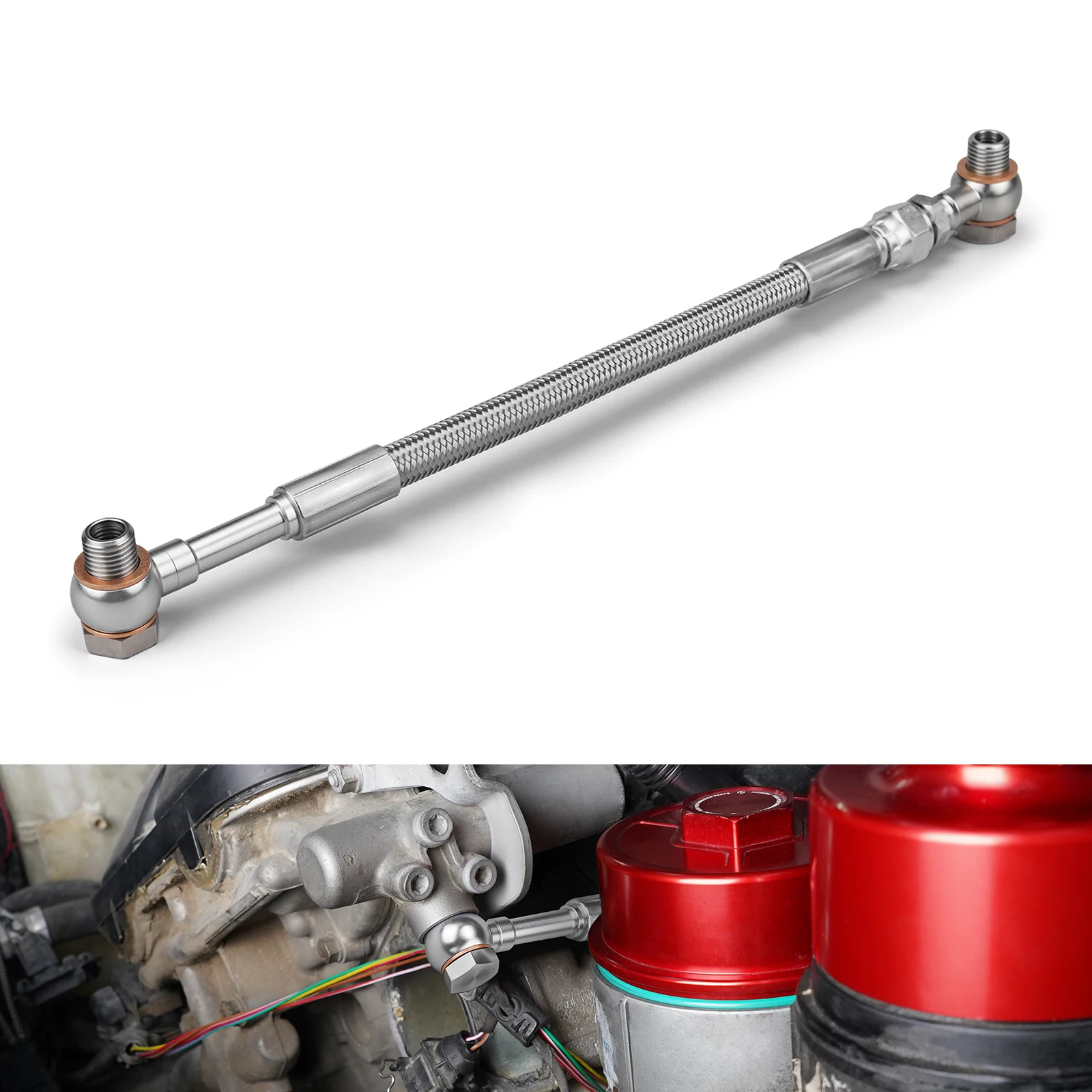 

BEVINSEE Upgraded Vanos Oil Supply Line Hose for BMW E36 E46 E39 E60 E61 X3 E83 X5 E83 Z3 E36 Z4 E85 M52 M54,Replace 11361705532