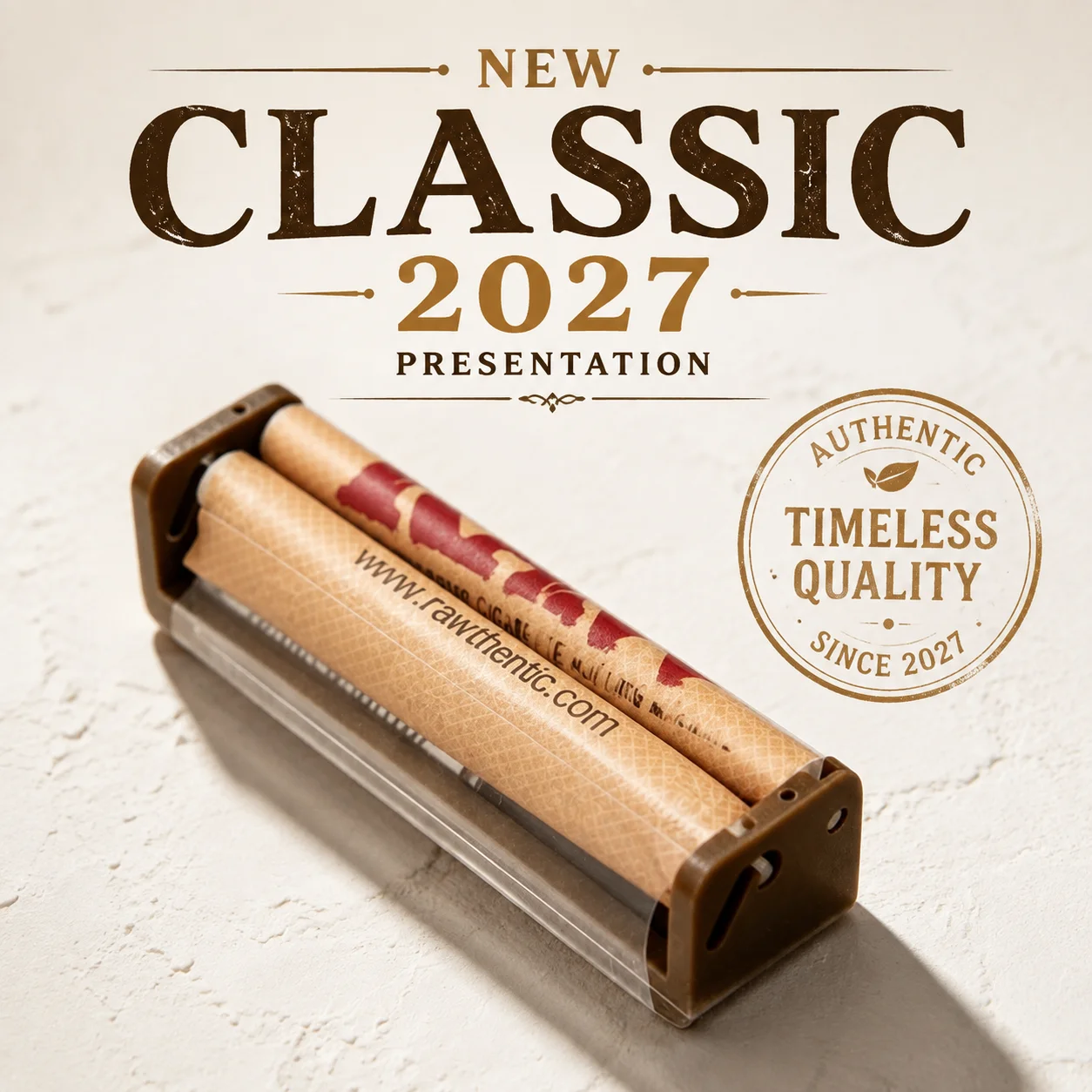 Classic 2027 Presentation Roller Eco Plastic 2 Way Adjustable 110mm King Size Rolling Machine Plastic Cigarette Rolling Machine
