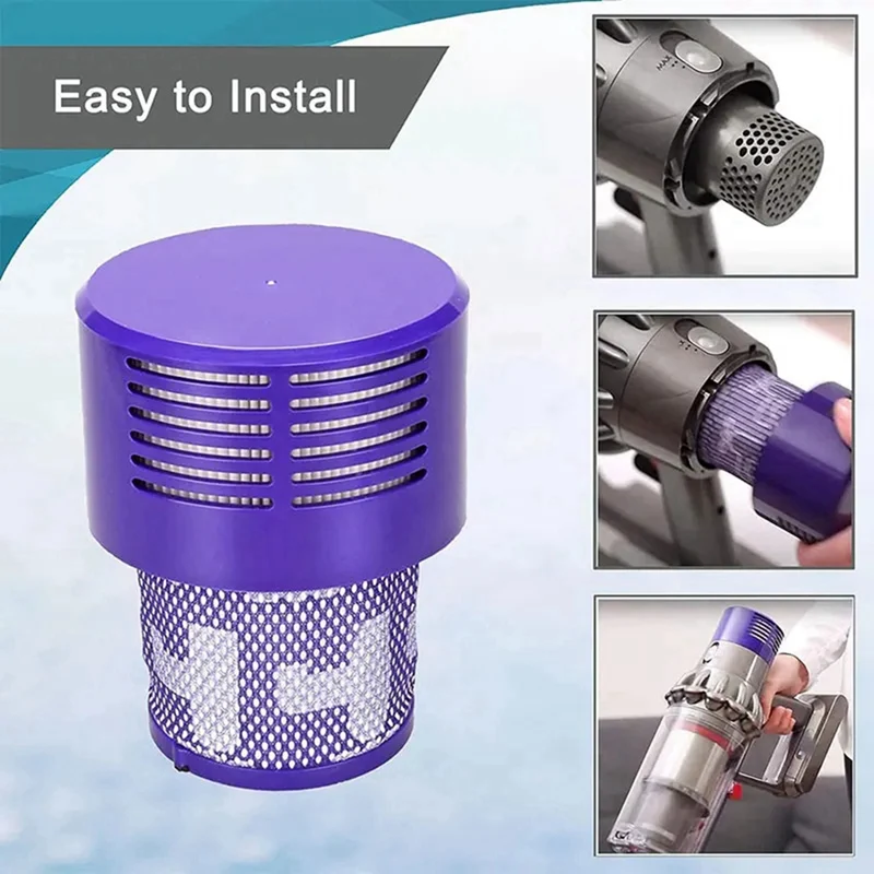 Para dyson v10 sv12 aspirador de pó sem fio lavável substituição pós-filtro tela filtro hepa acessório