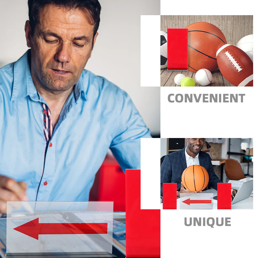 1 Set Serve Converter Board Basketball Penalty Mark Signs Kit Tragbare Acryl-Schilder Multifunktions-Match Control Red Board