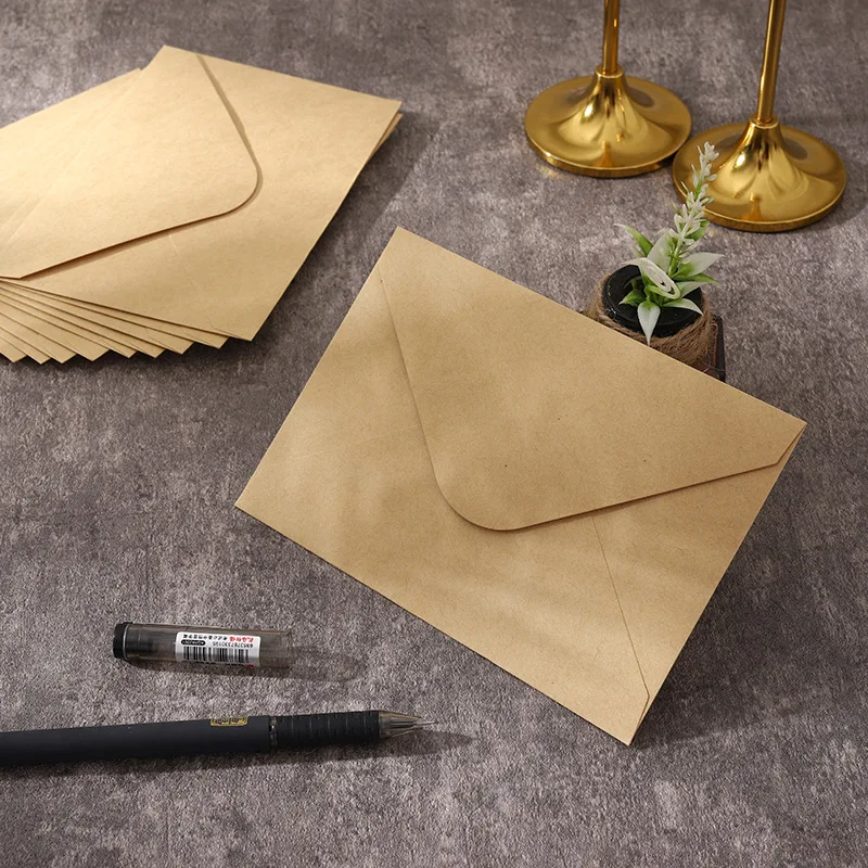 Sobres de papel de ácido sulfúrico para almacenamiento de tarjetas postales DIY, sobres de papel Kraft blanco, embalaje de regalo de invitación de