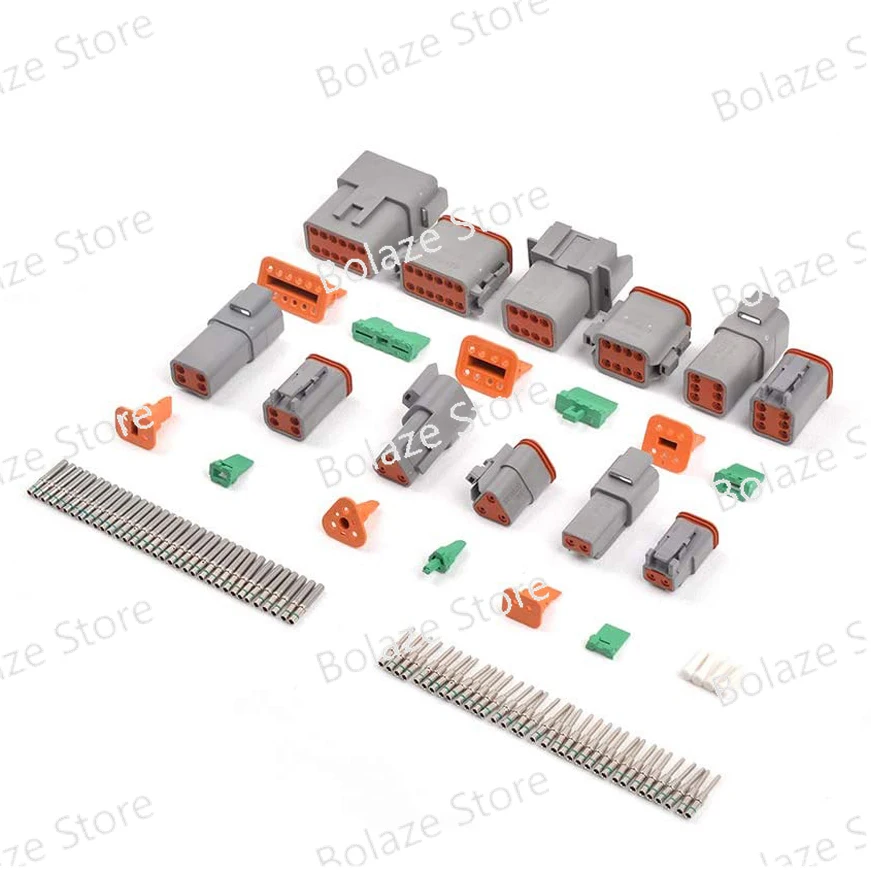 

ST6134 Deutsch DT connector kit 2~12 pin gray IP67 waterproof water and electricity connector 35 pair barrel solid contact