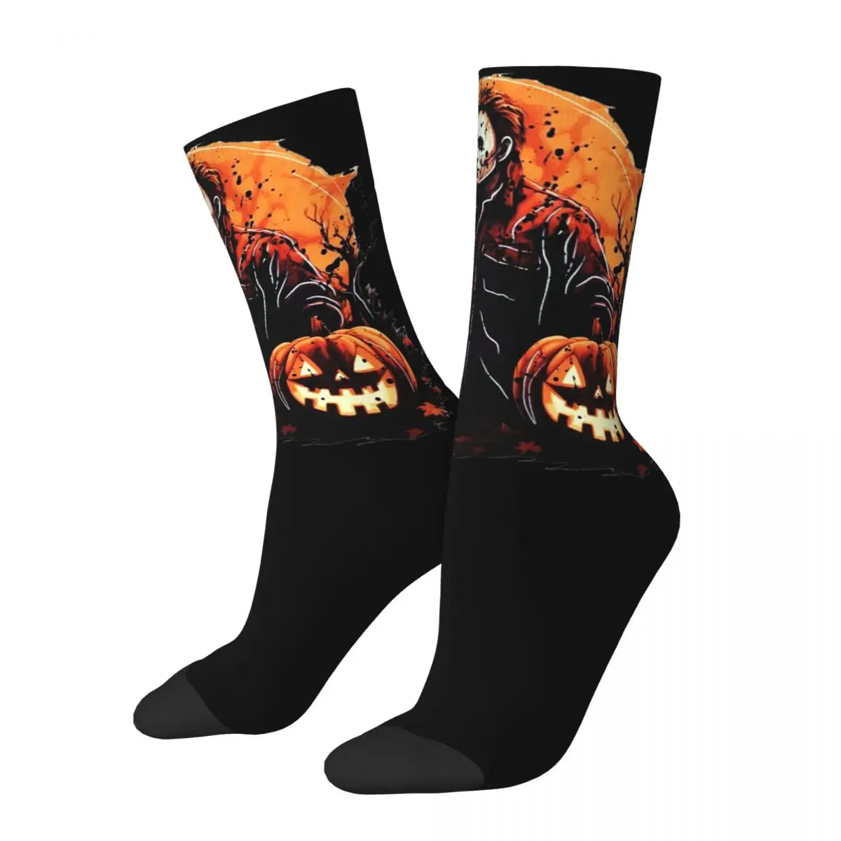 

Casual Horror Film Halloween Michael Myers Knife Unisex Socks Windproof 3D Print Happy Socks Street Style Crazy Sock