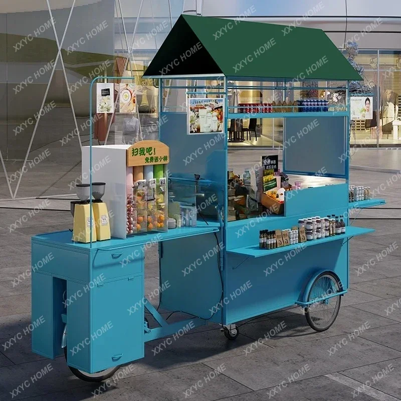 

QQMobile Snack Stall Cart Creative Night Market Shopping Mall Supermarket Promotion Stand Sales Cart