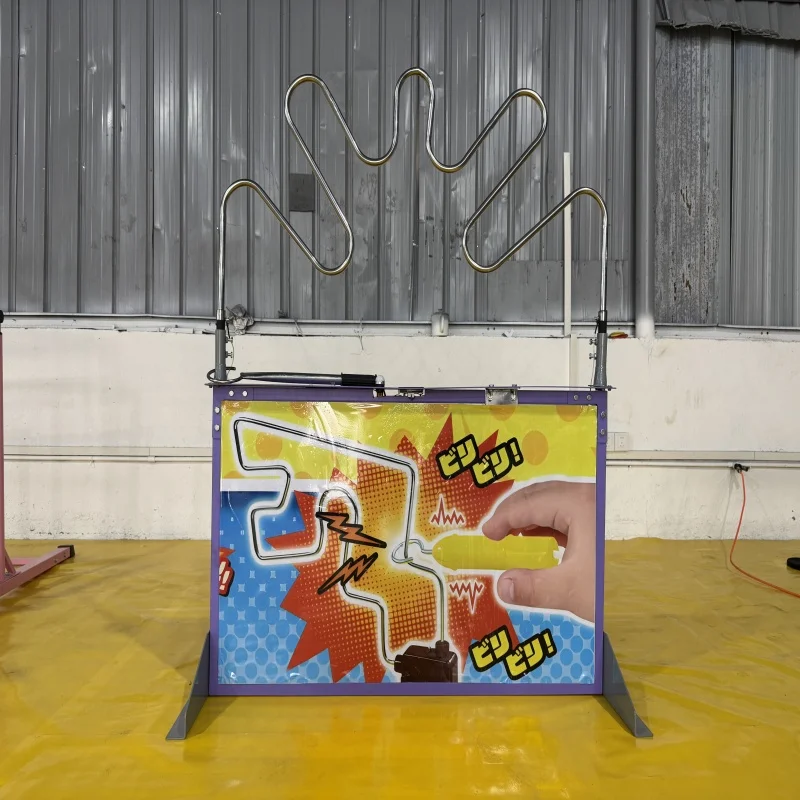 Groothandel Pretpark Carnaval Straat Behendigheid Steady Hand Challenge Games Elektrisch interactief reactie Buzz Wire Game