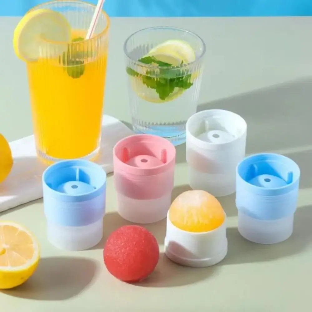 5 Stück Große Silikon-Eisballform Runde Eisballform Weiche Eiswürfelform Einfaches Entformen Wiederverwendbare Eiswürfelmaschine Bar-Zubehör