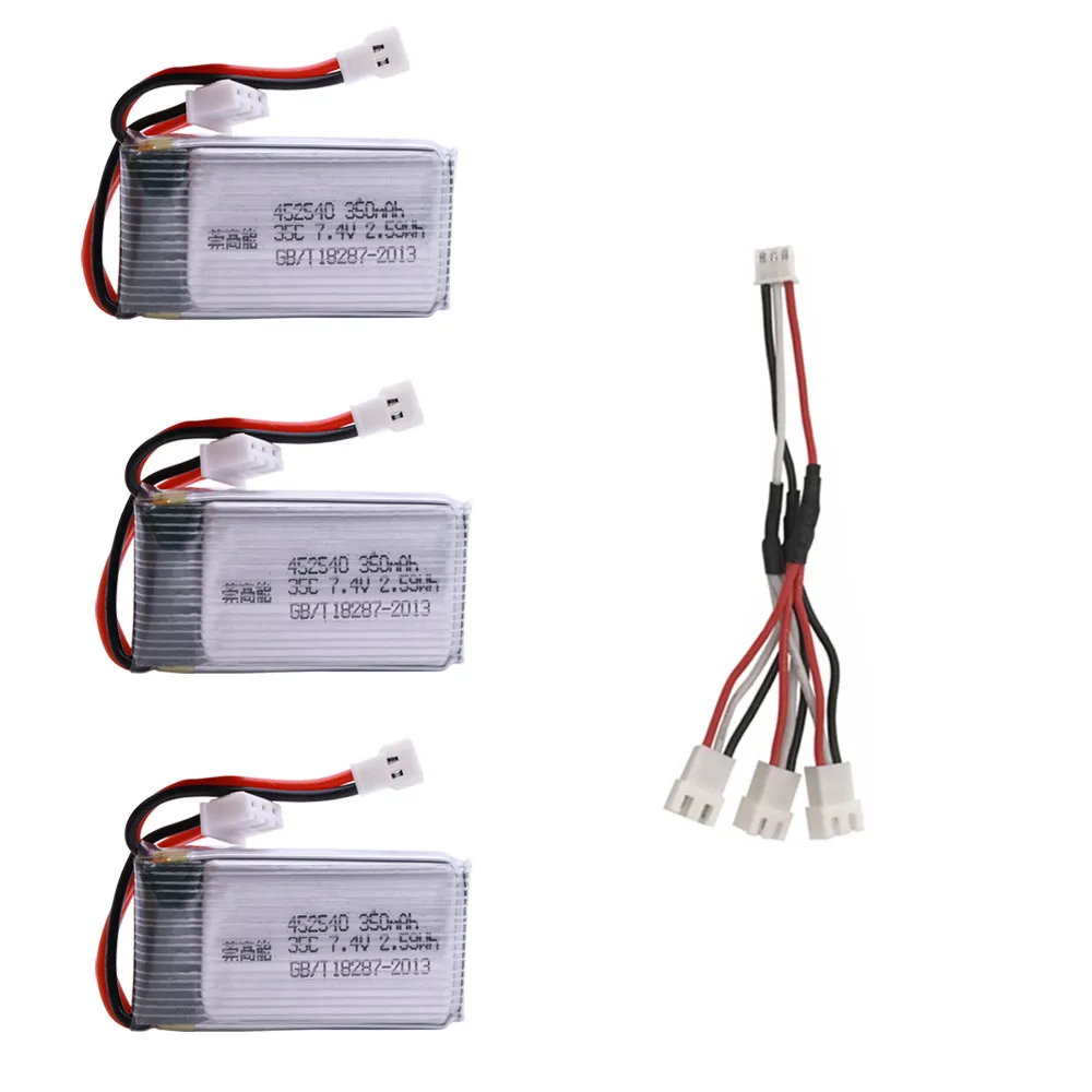 7.4V 350mah 2S Lipo Battery with charger for MJX X401H X402 JXD 515 515W 515V Battery RC Mini FPV Drone Quadcopter Helicopter