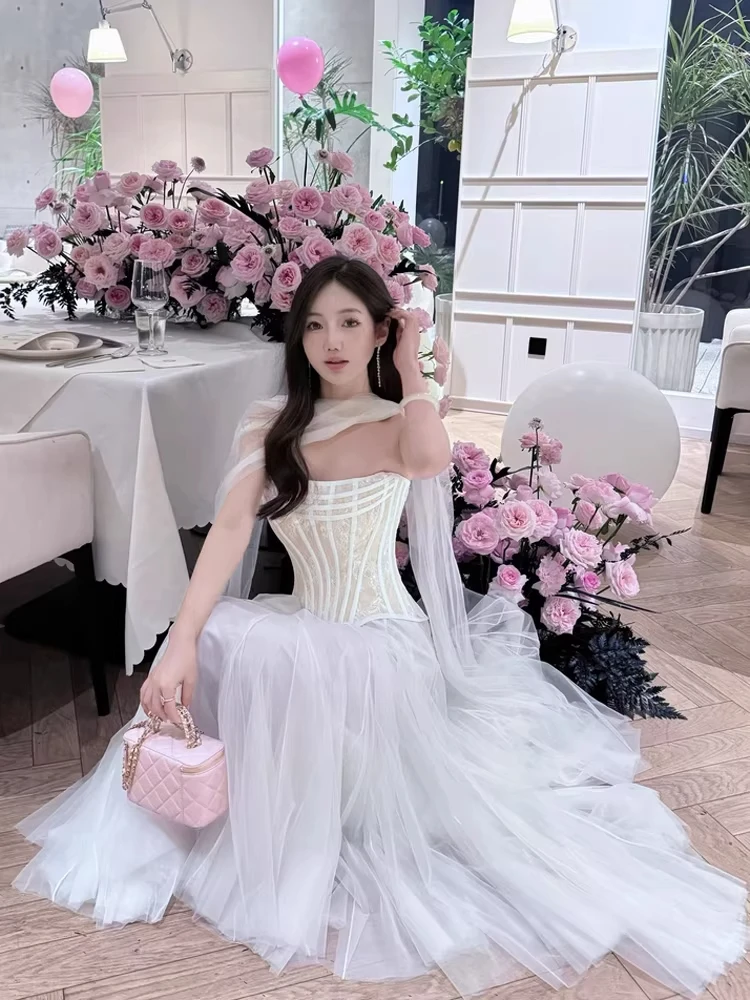 

Ele Lace Fibone Bra And High Waist Skirt Set Sexy Netting f Skirt Two-Piece Suit for Ladies Autumn Winter Faion