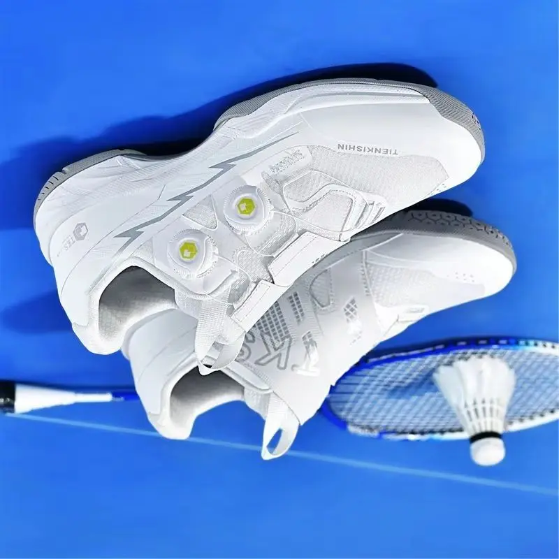

2026 Professional Button Wide Last Couple Badminton Shoes Breathable And Non Slip Men's Badminton Shoe Wide Last Tennis Shoes