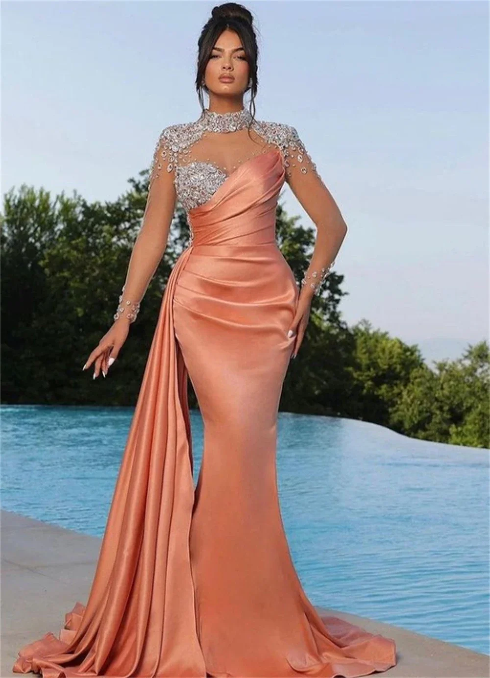 Spersonalizowana suknia wieczorowa Jiayigong Exquisite Sweetheart Mermaid Cocktail Sequin s Occasion платье женское вечернее שמלת ערב