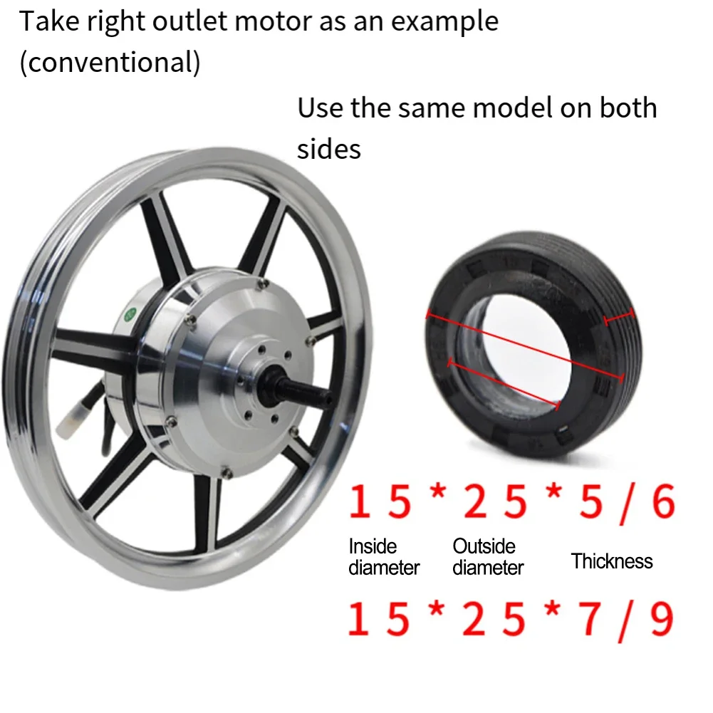 6PCS Motor Water Seal And Oil Seal Folding Electric Wheel Hub Bearing Accessories For Ebike Electric Bicycle