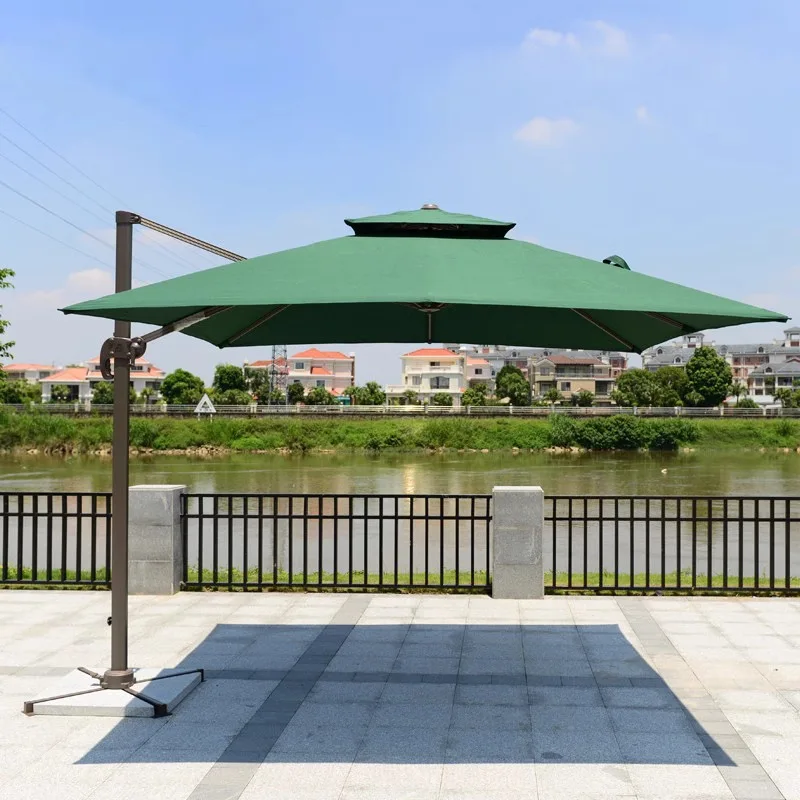 

3mOutdoor Patio Umbrella Large Sun Umbrella for Outdoor Stall & Courtyard Security Booth Banana Umbrella Roman Umbrella Foldable