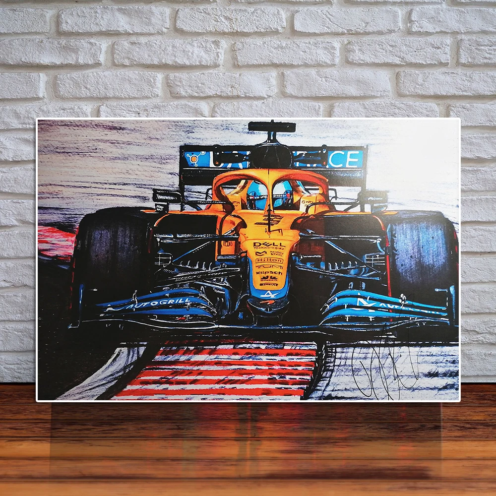 

Super Formula Grand Prix Daniel Ricciardo Graffiti Canvas Painting MCL Racing Poster And Print Sports Car Wall Art Room Decor