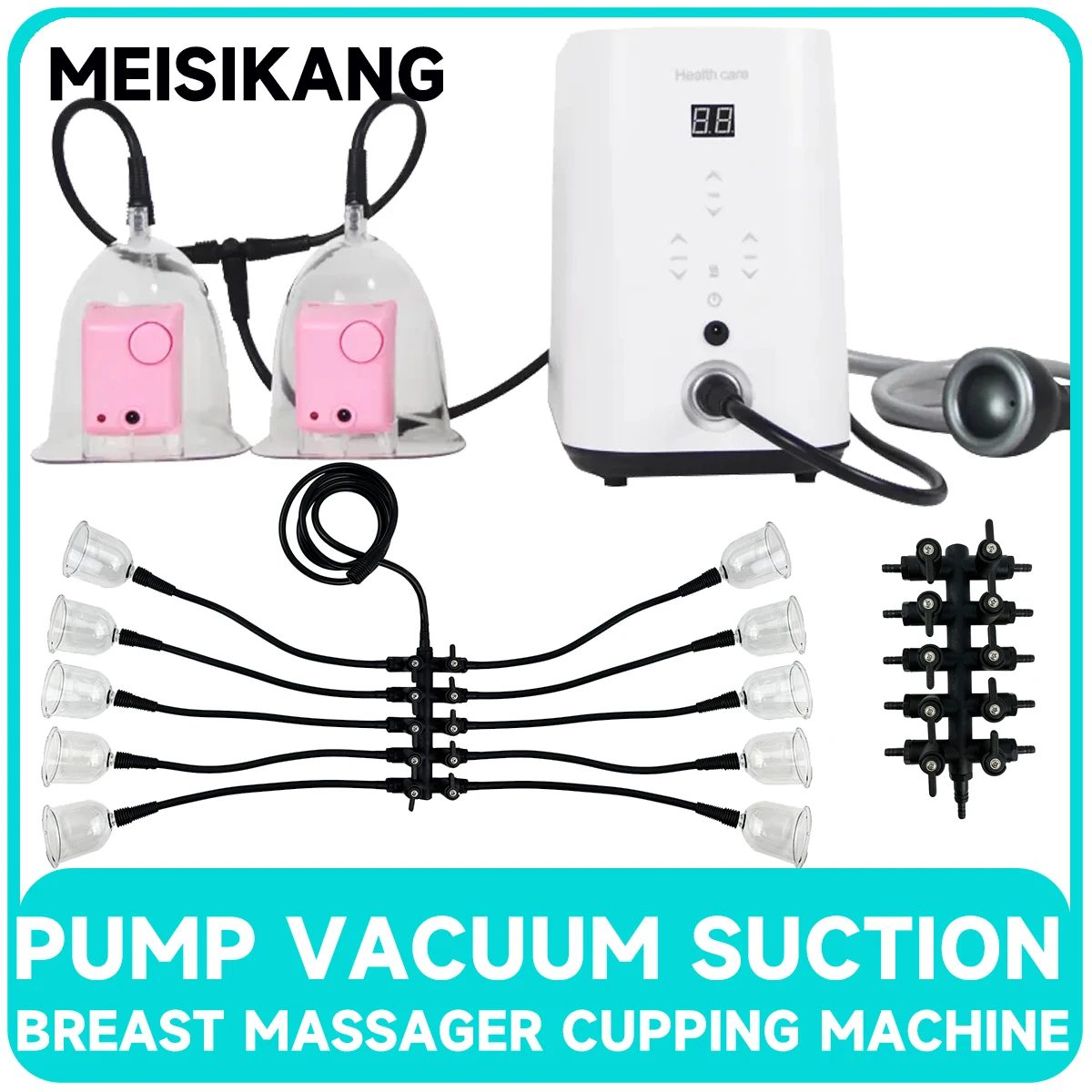 MEISIKANG Enlargement Vacuum Massager Device Pump Enlarge Multifunction Cupping Butt Lift Machine