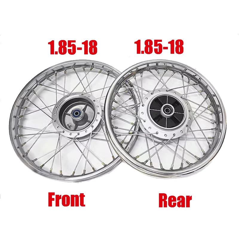 Modified Motorcycle Wheel Rim Complete for Jianshe Haojin Loncin Dayun Dayang Honda Jialing Lifan 1.85-18 Front/Rear Spoke Wheel