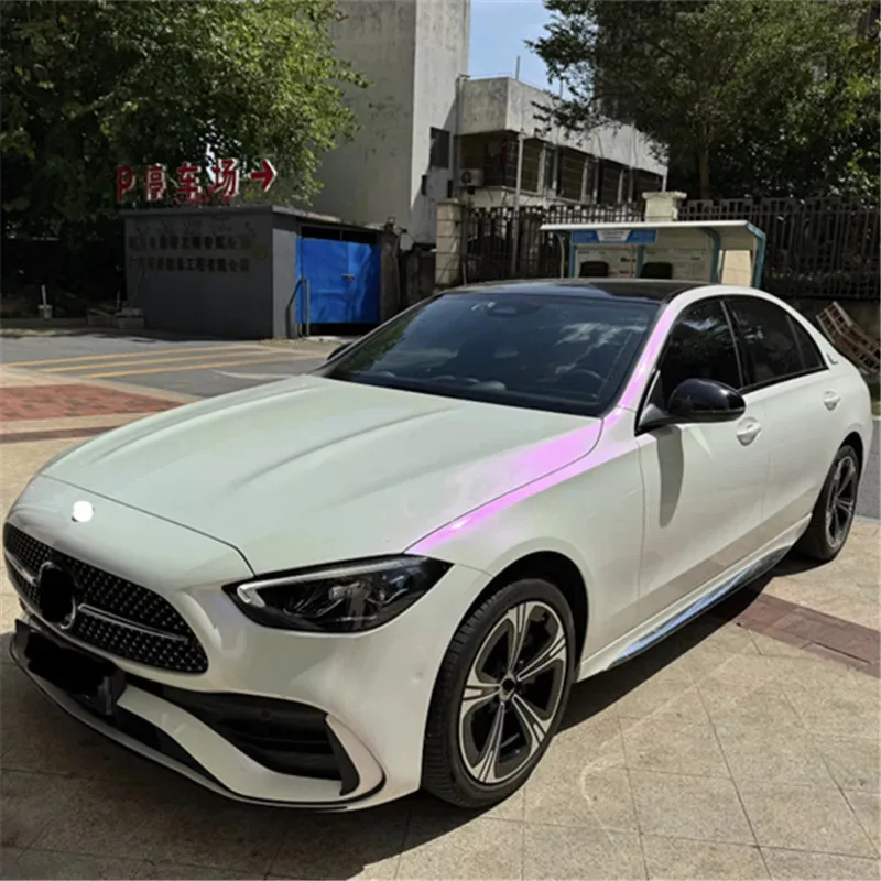 High Quality PET Pearls Turn White to Purple Color Changing Wrapping Film Color Change for Car Body