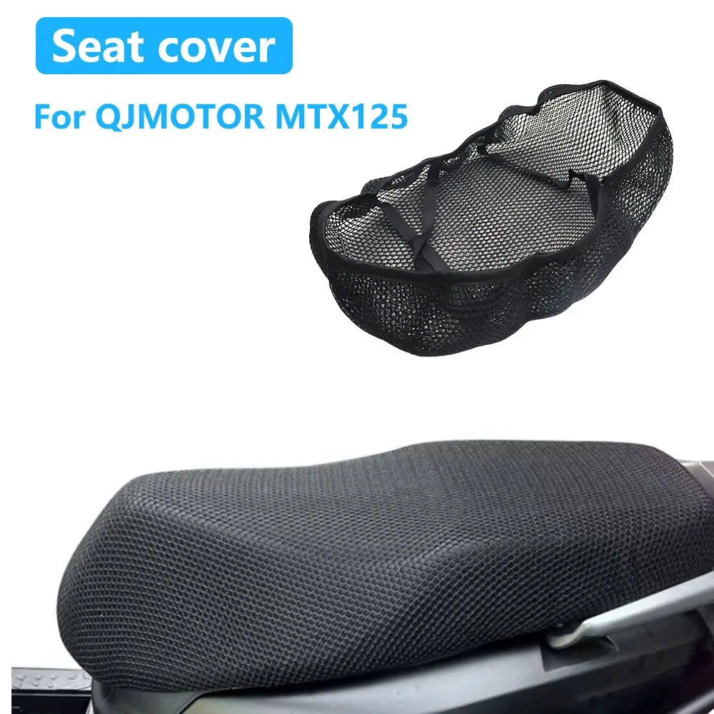 

For QJMOTOR MTX125 MTX 125 Motorcycle Seat Cover 3D Mesh Fabric Seat Non-Slip Breathable Heat insulation Protect Cushion