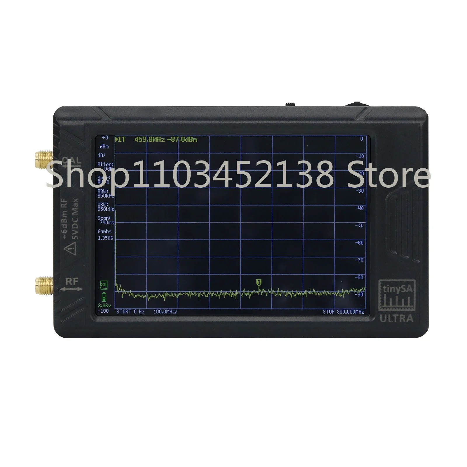 100k-5.3GHz RF Signal Generator Handheld Tiny Spectrum Analyzer with 4inch Display for TinySA