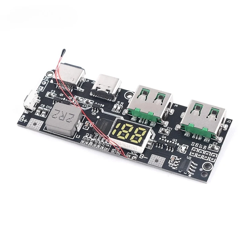 22.5W power bank 5-port two-way fast charging mobile power module circuit board DIY main board nesting QC4 + PD3.0