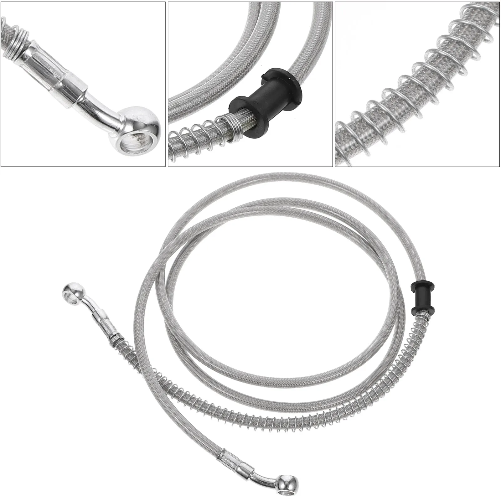 

Motorcycle Brake Oil Hose Rubber Aluminum Alloy Steel Wire Durable Low Expansion Coefficient Anti Aging Motorcycle Hydraulic