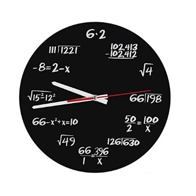 Math Wall Clock , Math Formulas Clock Quiz Clock In Black And White Unique Math Equation Clock For Home, Office