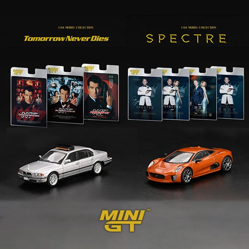 

MINIGT 1:64 007 Aston Martin DB5 JB 900 901 Jaguar C X75 750IL JB 902 903 Diecast Car Model Collection