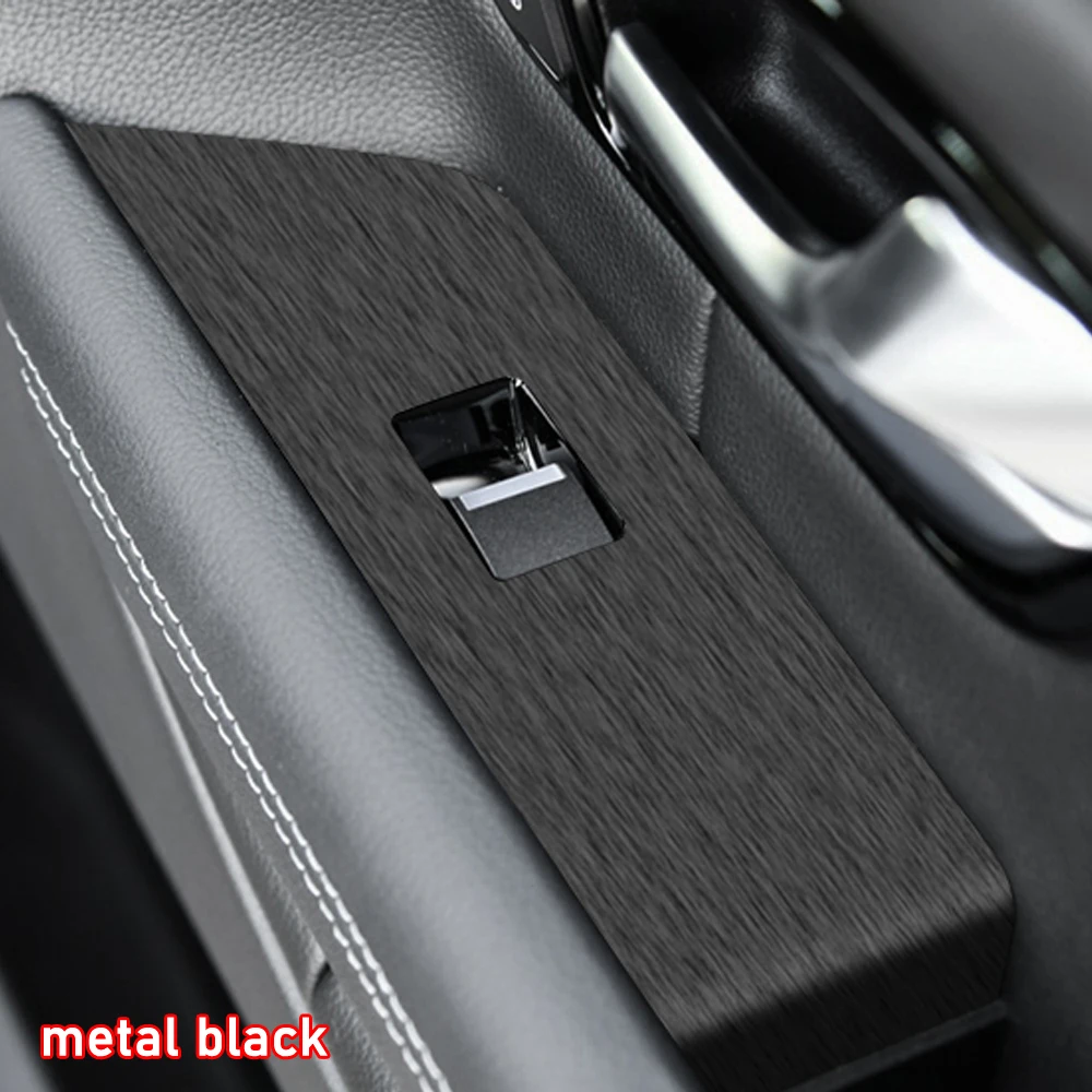 Car Interior Sticker Gear Box Protective Film For Land Rover Range Rover Evoque Car window Panel Sticker Carbon Fiber Black