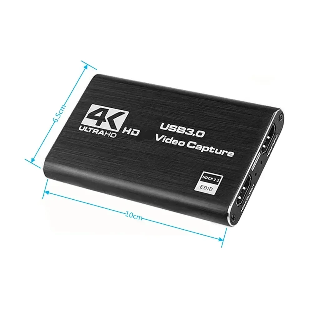 4K HDMI-Compatible USB 3.0 Video Capture Card 1080P 60fps HD Video Recorder Grabber For OBS Capturing Game Card Live